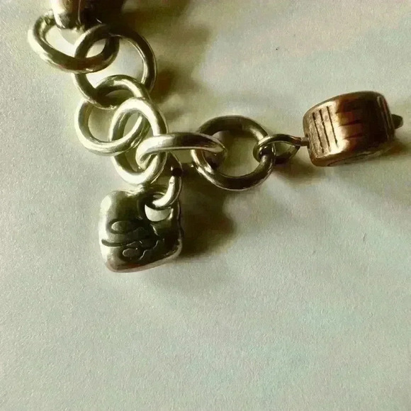 Vintage Brighton Silver Tone Etched Bracelet Adjustable Length 6.5-7.5" - Picture 5 of 9